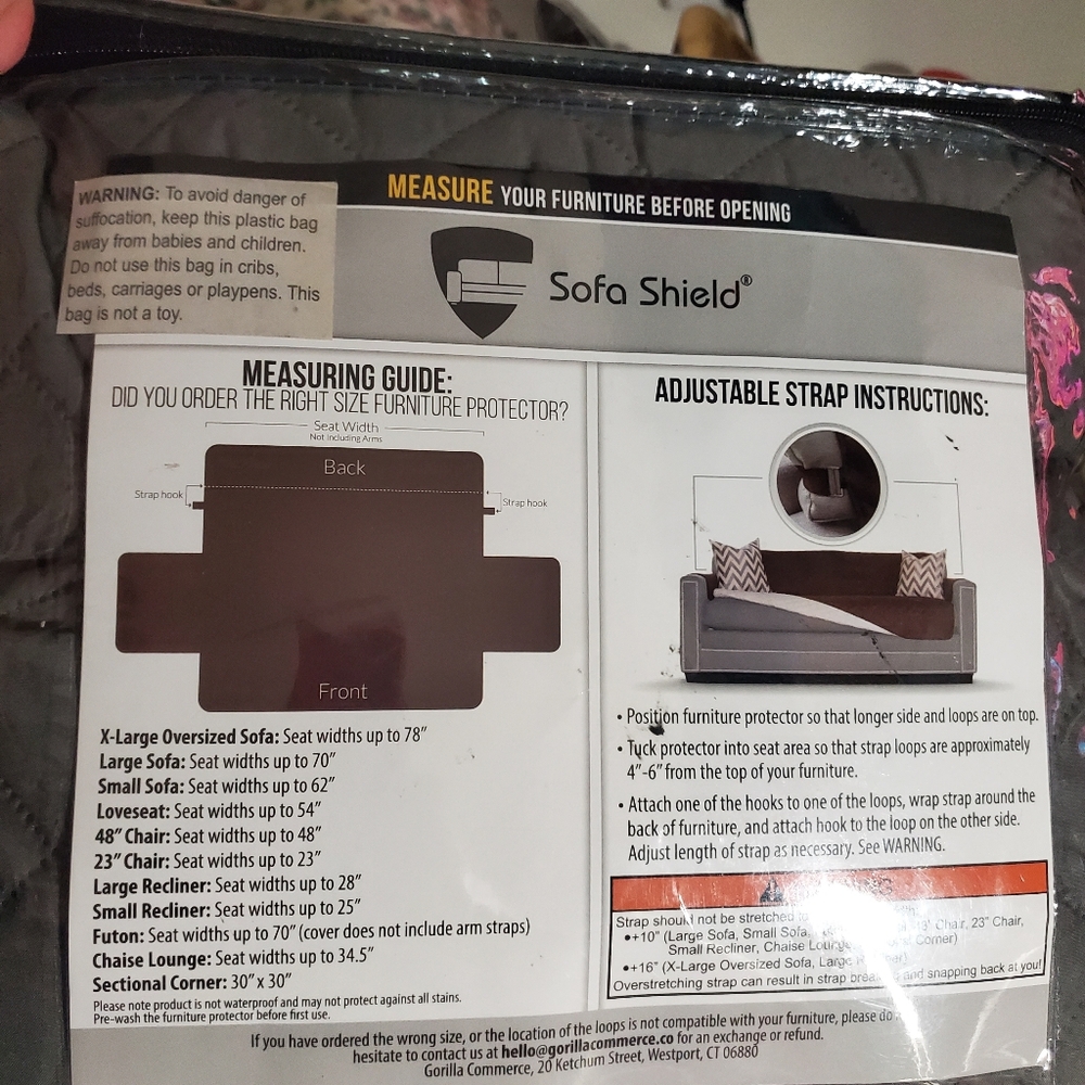 Sofa Shield Premium Sofa Protector - Charcoal Gray Reversible